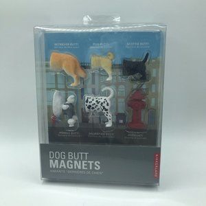 Dog Butt & Hydrant 6 Pieces Magnets Set New Kikkerland Design